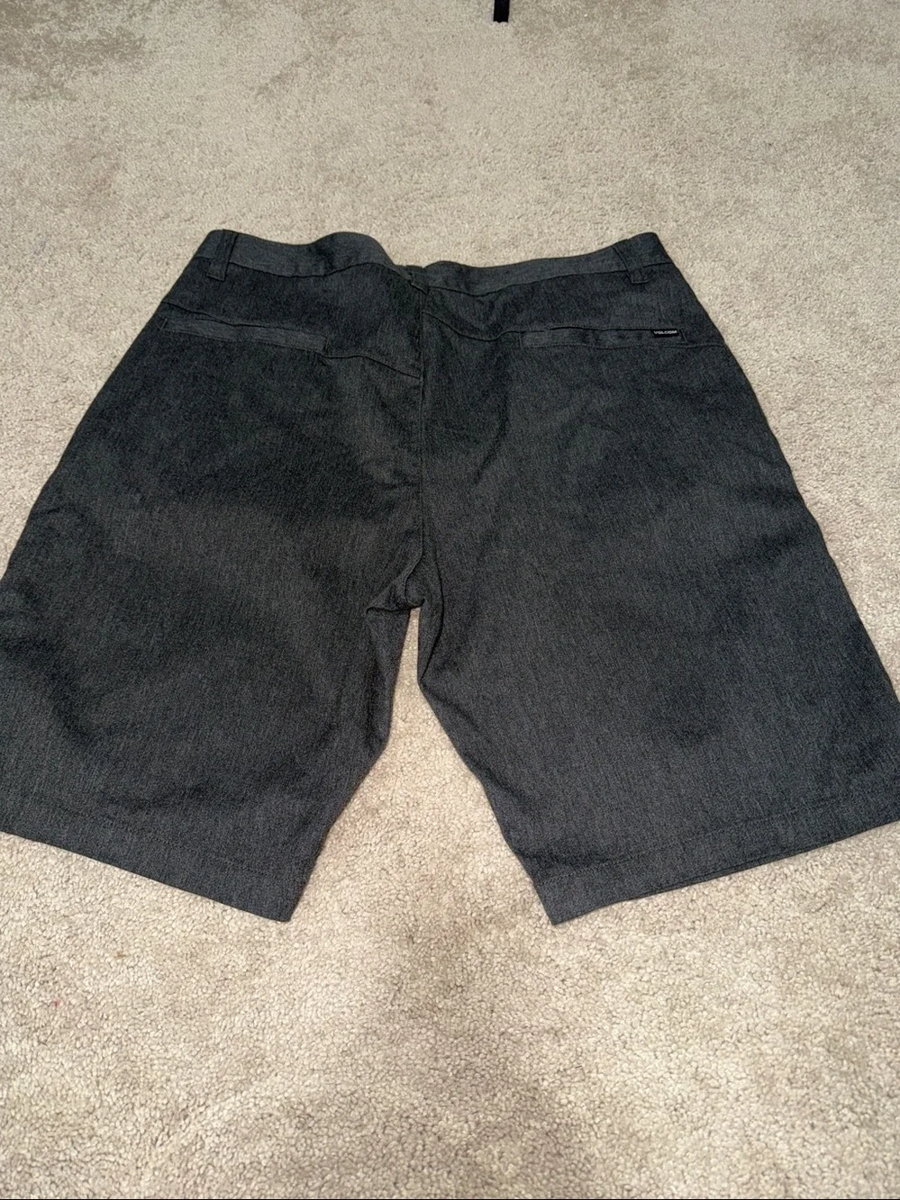 Volcom Men's Black Flat Front Shorts